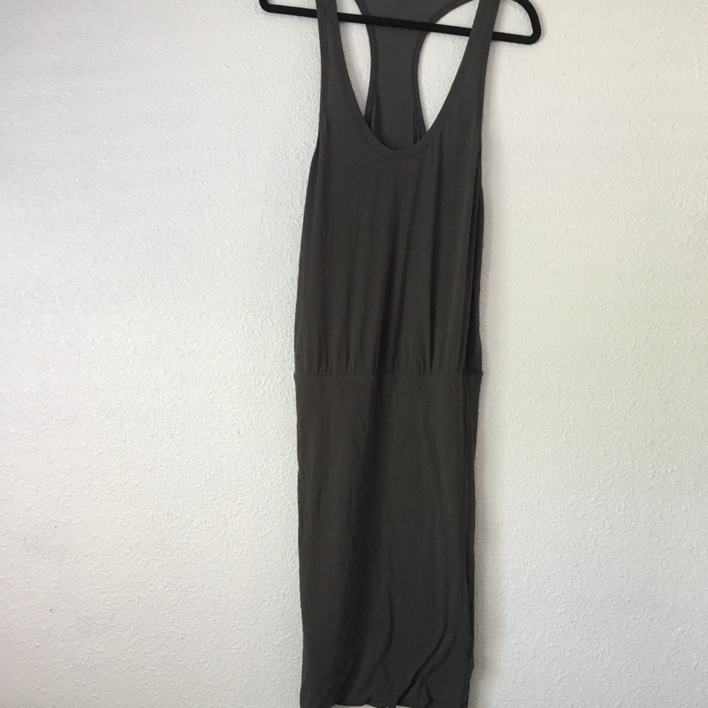 James Perse Olive Green Racerback Maxi Dress